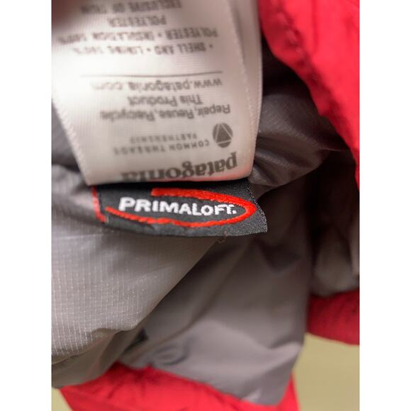 Patagonia Womens Quilted Collar Red Jacket Full Zip with Pockets Size XS - Picture 6 of 9